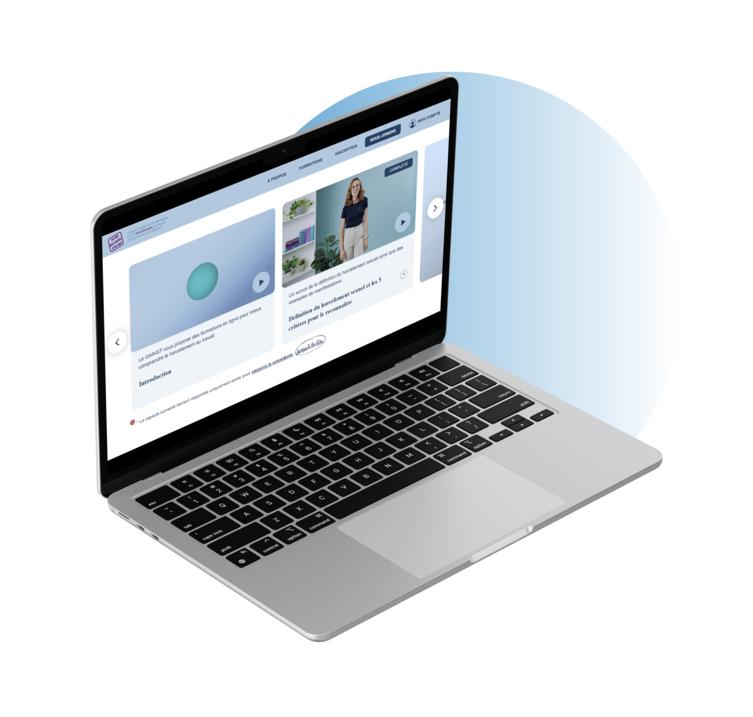 Plateforme de formation - harcèlement au travail
